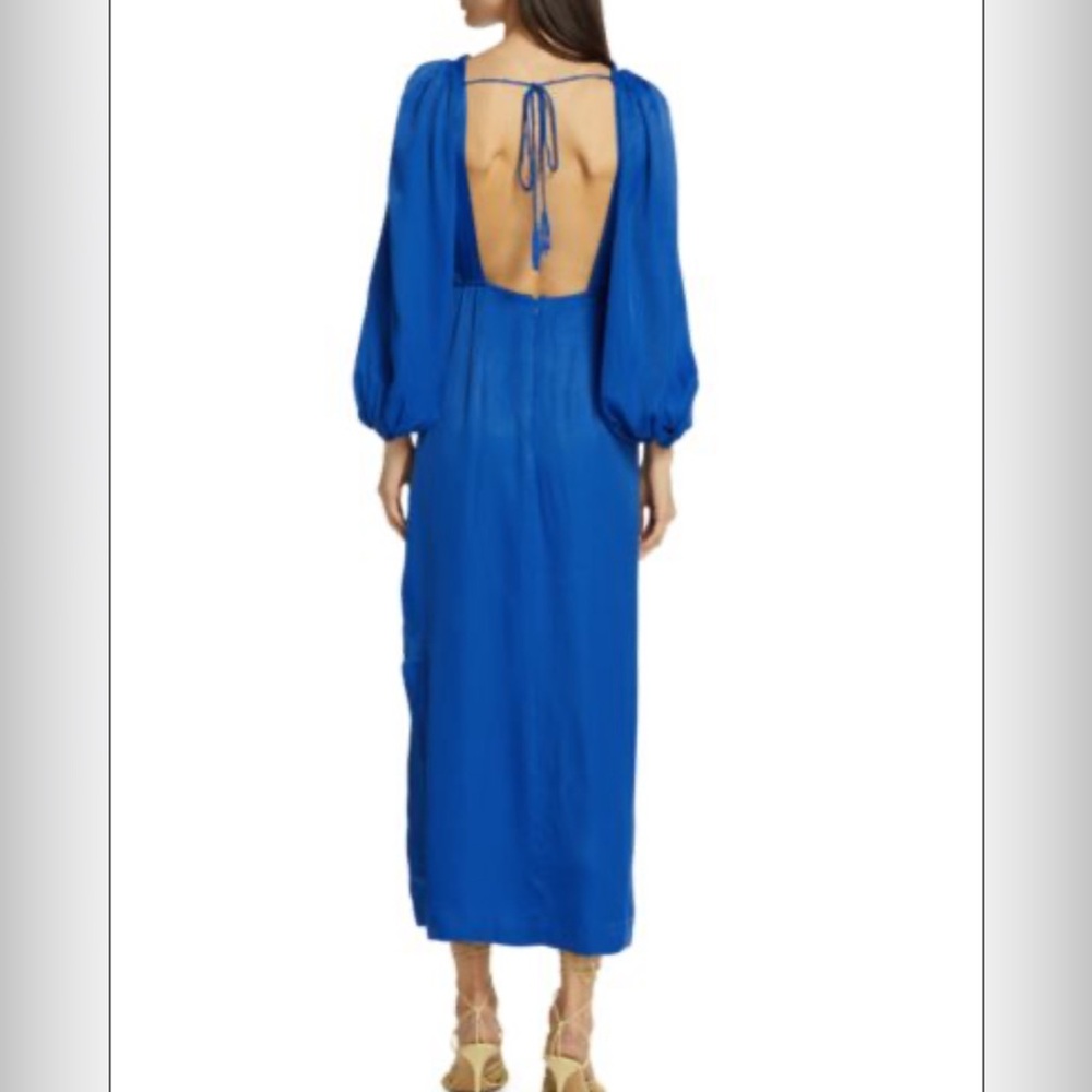 💙 FARM RIO Open Back Midi Dress